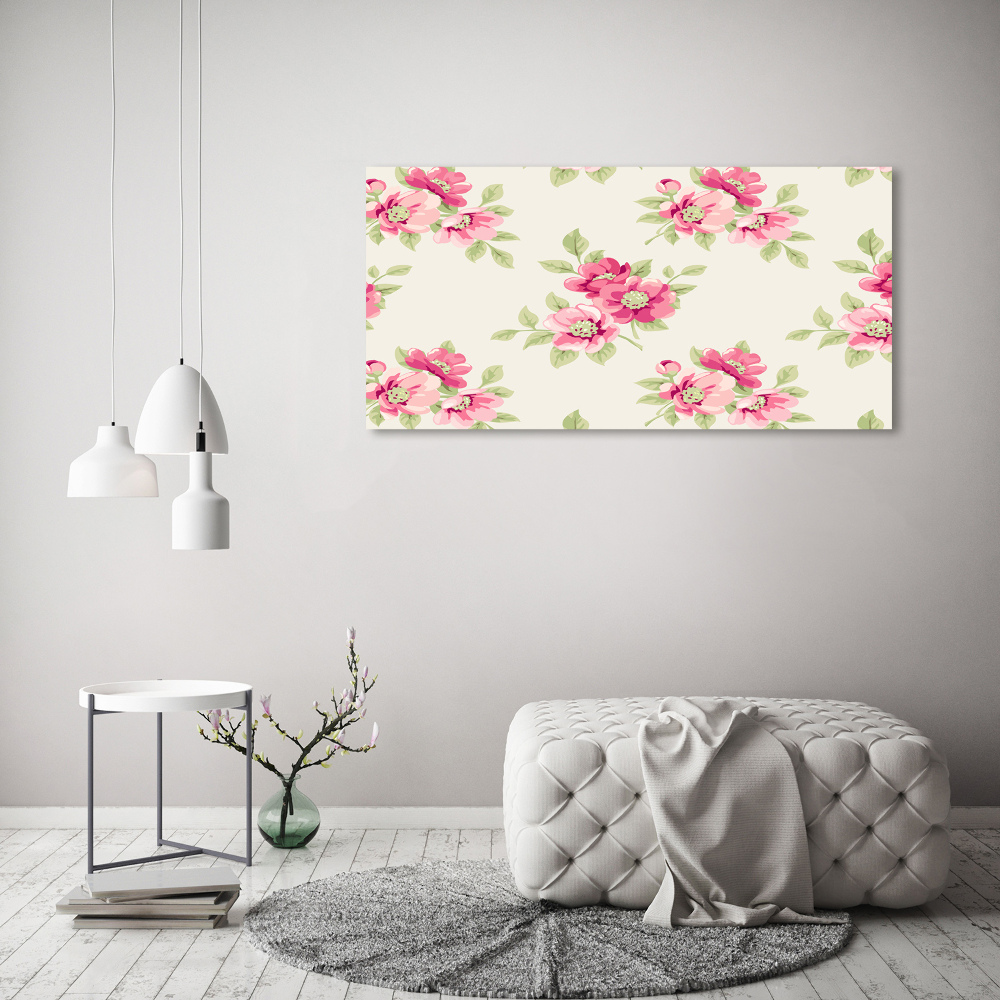 Tableau en verre acrylique Motif floral