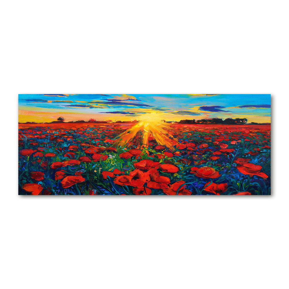 Tableau acrylique Champ de coquelicots