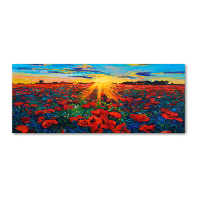 Tableau acrylique Champ de coquelicots