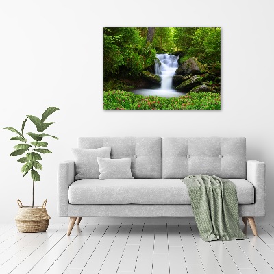 Tableau en acrylique Chute d'eau dans la forêt