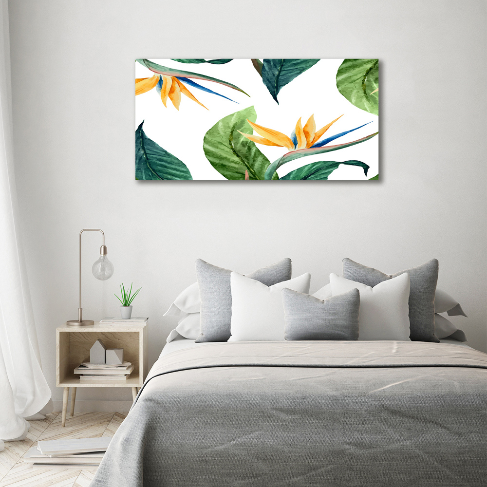 Tableau acrylique Les fleurs exotiques