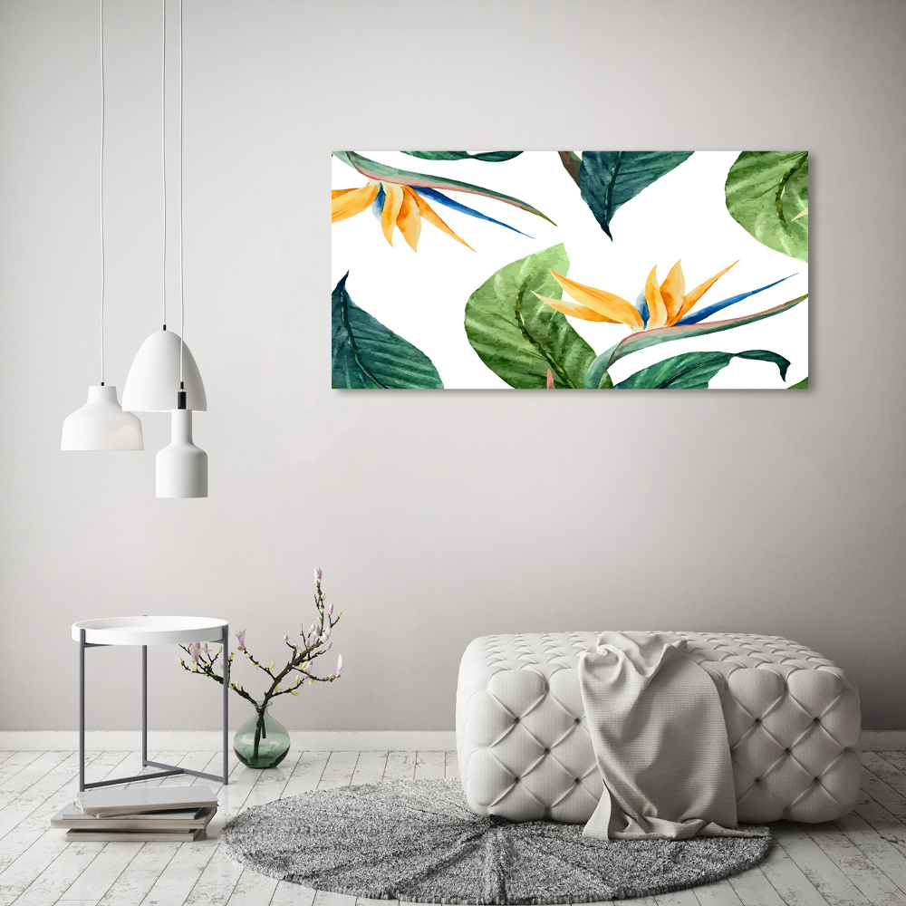 Tableau acrylique Les fleurs exotiques