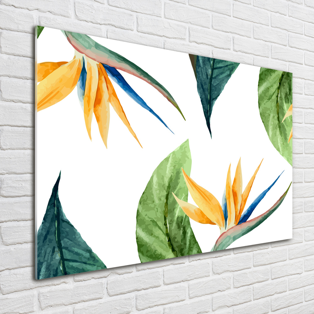 Tableau acrylique Les fleurs exotiques