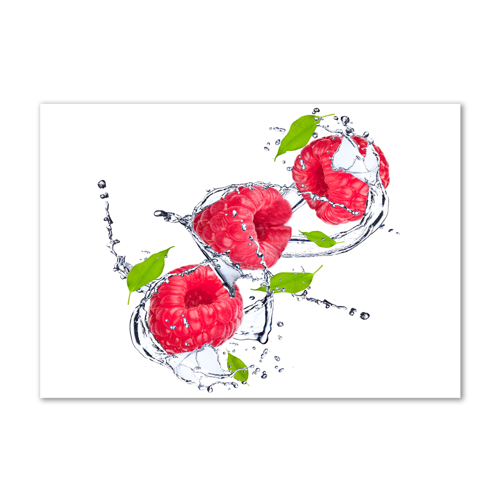 Tableau verre acrylique Framboise et eau