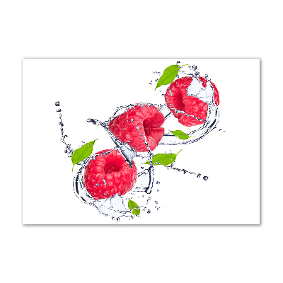 Tableau verre acrylique Framboise et eau