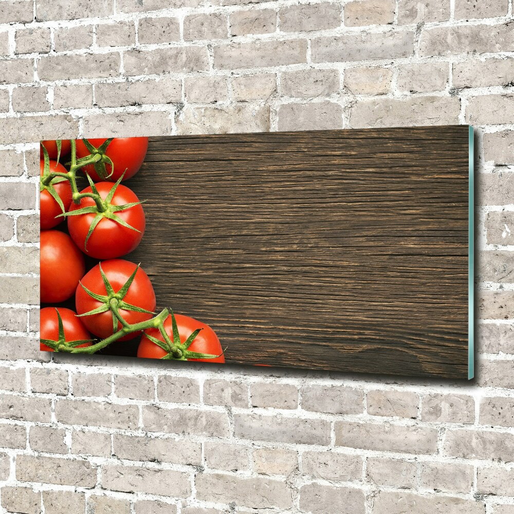 Tableau acrylique Tomates sur bois