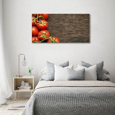 Tableau acrylique Tomates sur bois