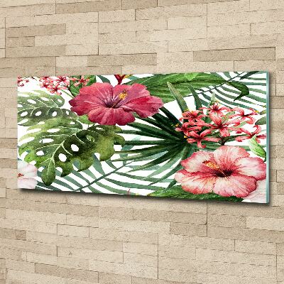 Tableau en acrylique Fleurs tropicales