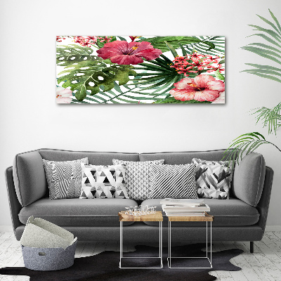 Tableau en acrylique Fleurs tropicales