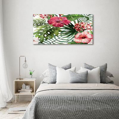 Tableau en acrylique Fleurs tropicales