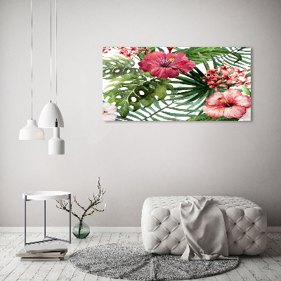 Tableau en acrylique Fleurs tropicales