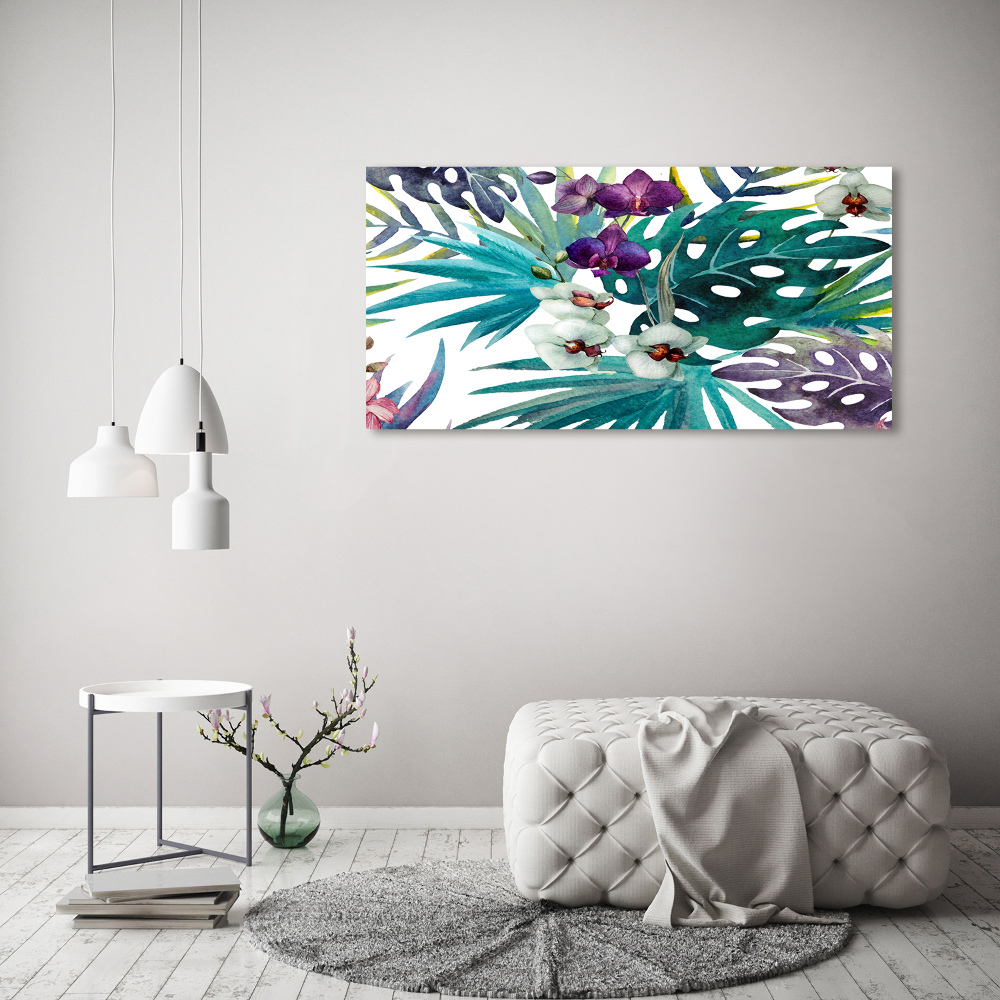 Acrylique tableau Les fleurs exotiques