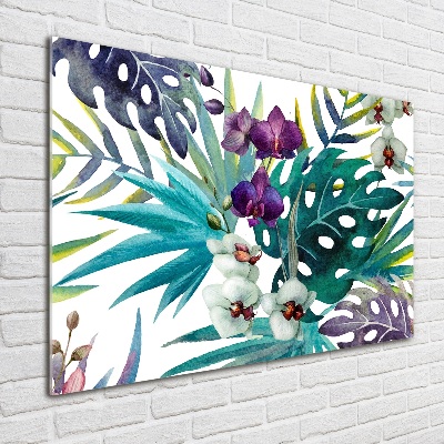 Acrylique tableau Les fleurs exotiques