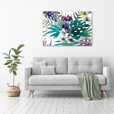 Acrylique tableau Les fleurs exotiques