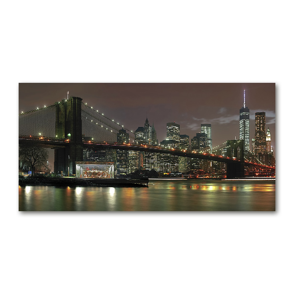 Tableau sur verre acrylique New York la nuit