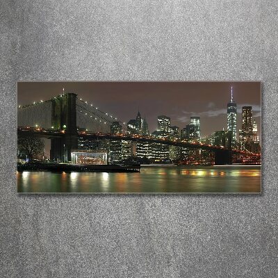 Tableau sur verre acrylique New York la nuit