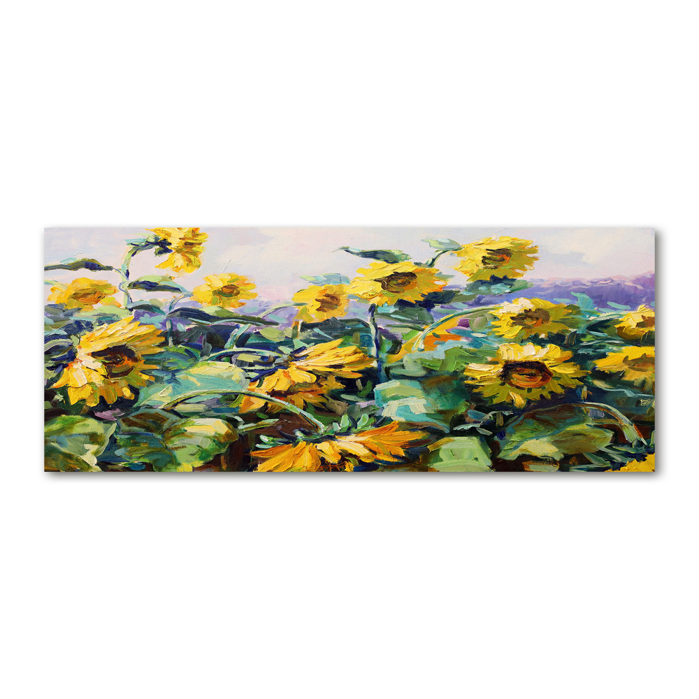 Tableau verre acrylique Tournesols