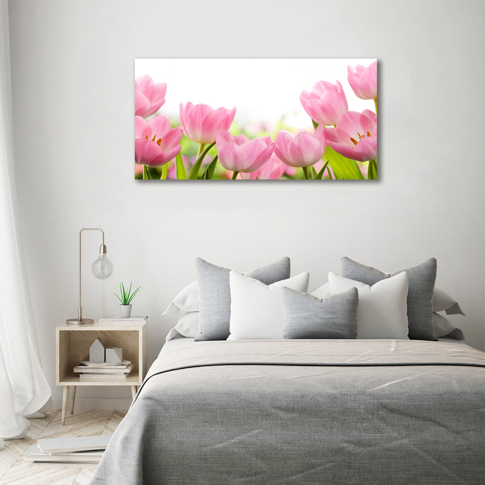 Acrylique tableau Tulipes roses