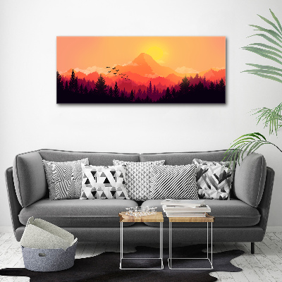 Acrylique tableau Paysage de montagne