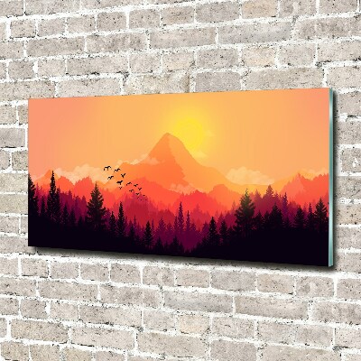 Acrylique tableau Paysage de montagne