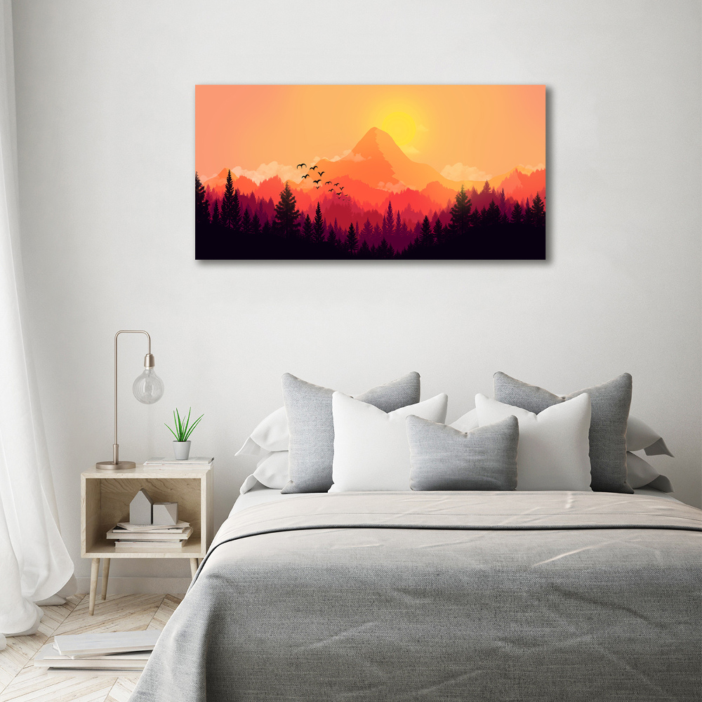 Acrylique tableau Paysage de montagne