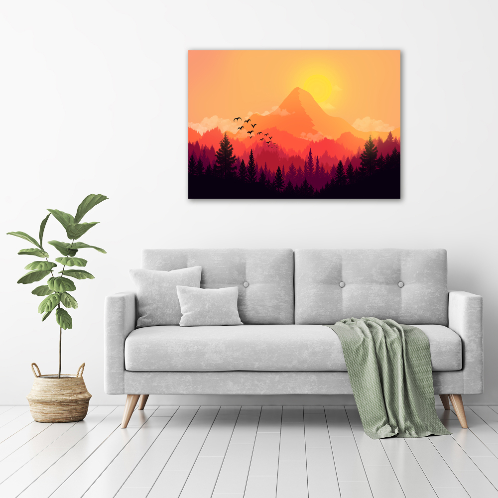 Acrylique tableau Paysage de montagne