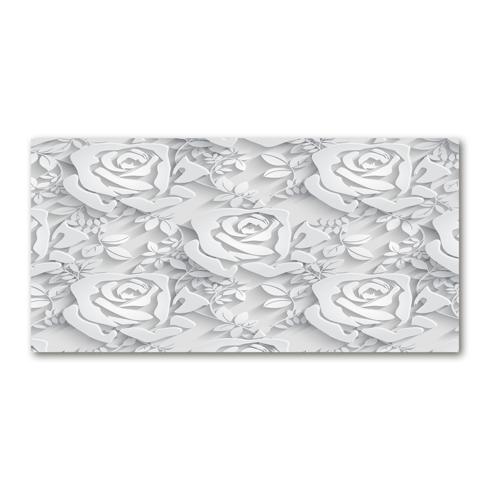 Tableau verre acrylique Roses design