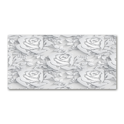 Tableau verre acrylique Roses design