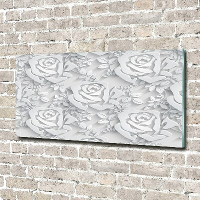 Tableau verre acrylique Roses design