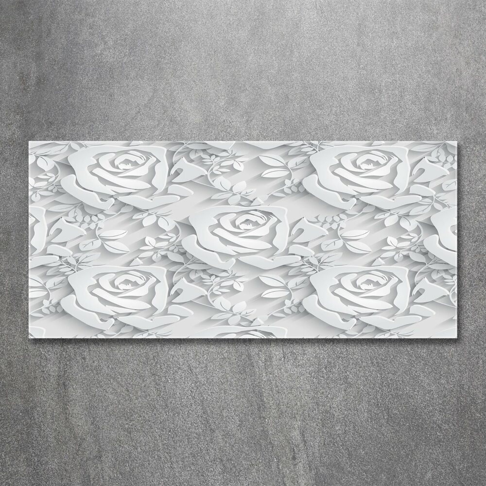 Tableau verre acrylique Roses design