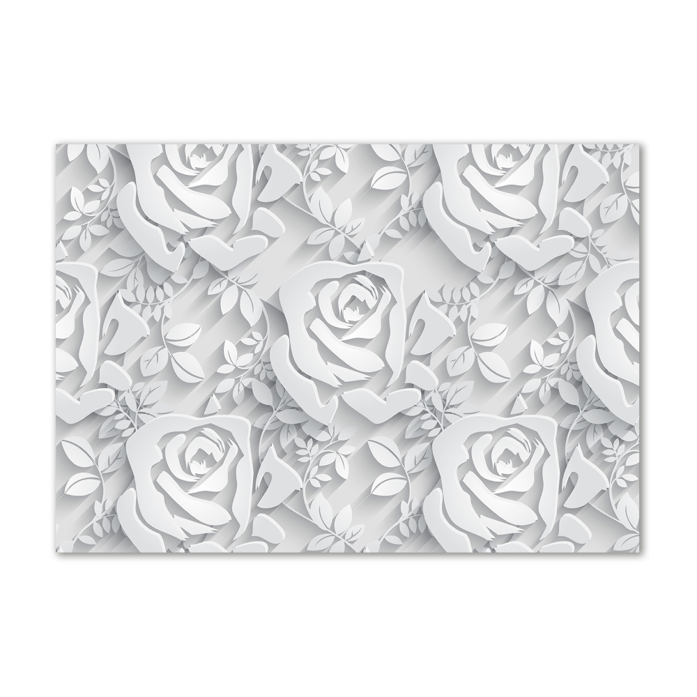 Tableau verre acrylique Roses design