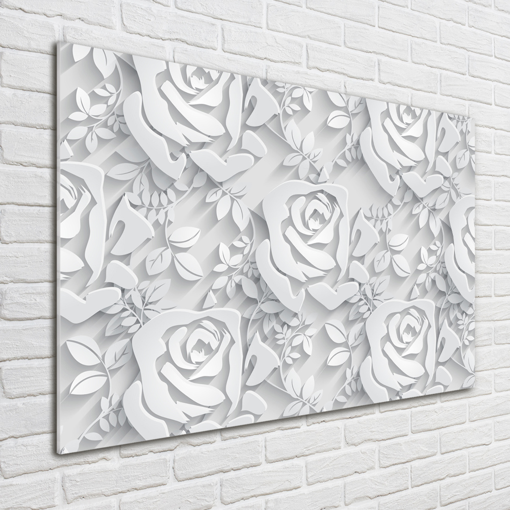 Tableau verre acrylique Roses design