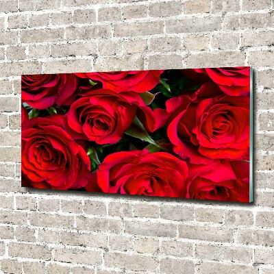 Acrylique tableau Roses rouges