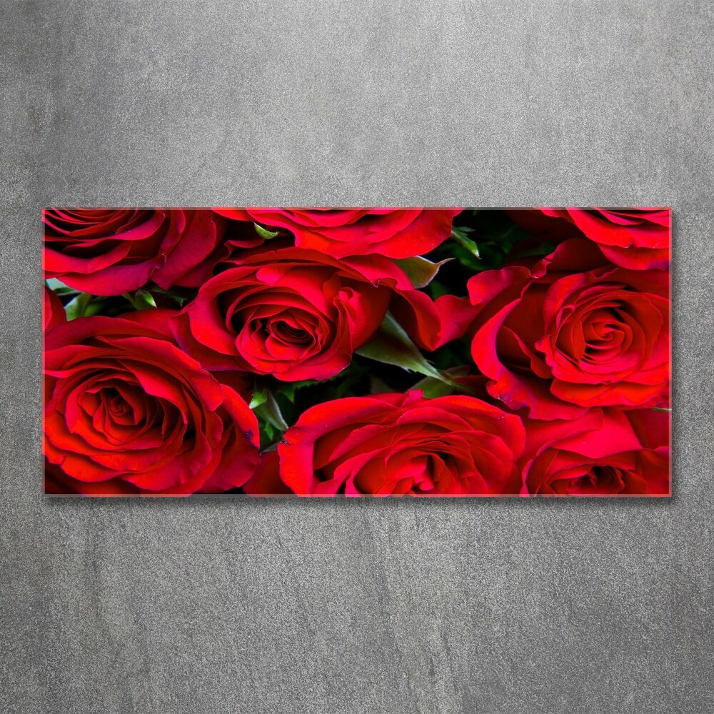 Acrylique tableau Roses rouges