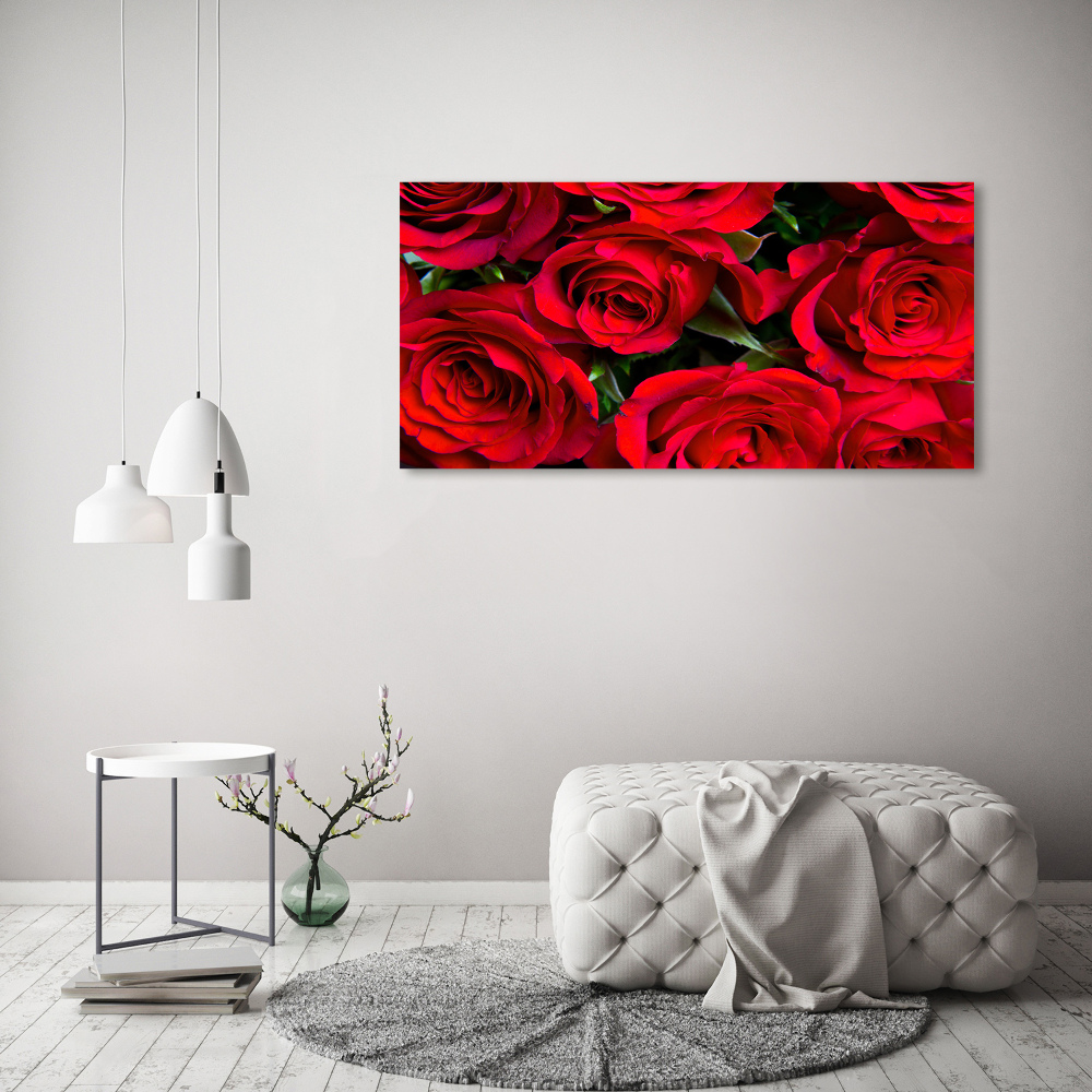 Acrylique tableau Roses rouges