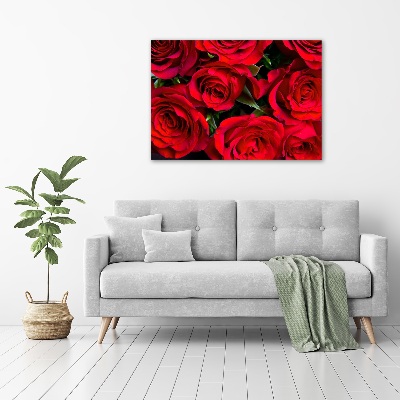 Acrylique tableau Roses rouges