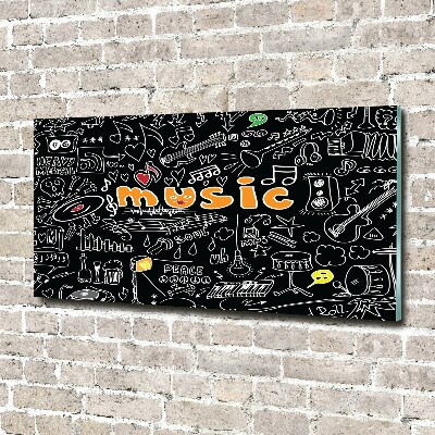 Tableau en acrylique Symboles musicaux