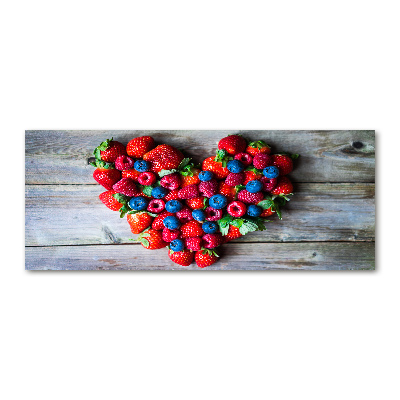 Tableau verre acrylique Coeur en fruits