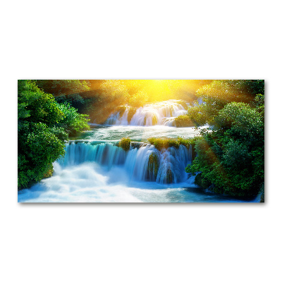 Tableau verre acrylique Chute d'eau de Krka