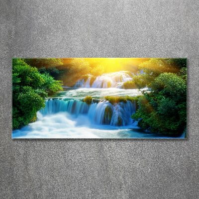 Tableau verre acrylique Chute d'eau de Krka