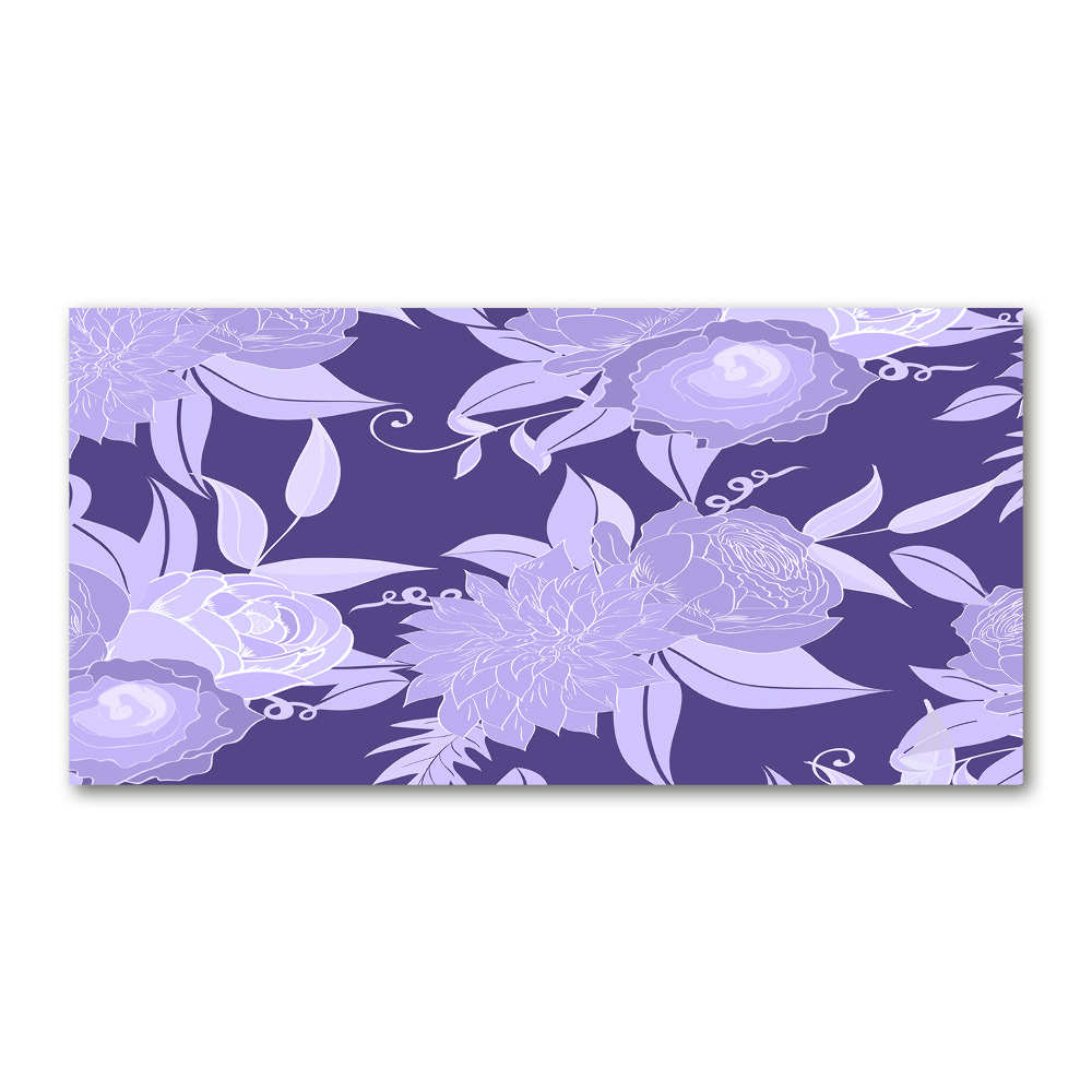 Tableau verre acrylique Motif floral