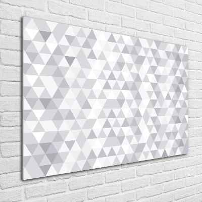 Tableau verre acrylique Triangles gris