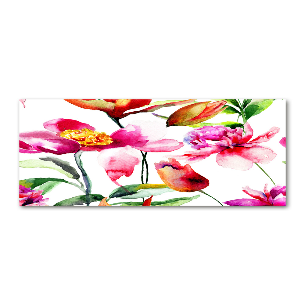 Tableau verre acrylique Fleurs sauvages