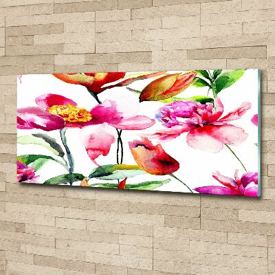 Tableau verre acrylique Fleurs sauvages