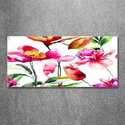 Tableau verre acrylique Fleurs sauvages