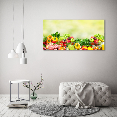 Tableau verre acrylique Fruits et légumes