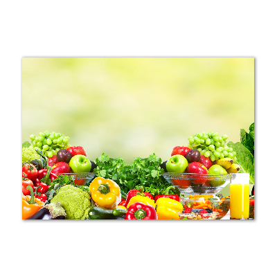 Tableau verre acrylique Fruits et légumes