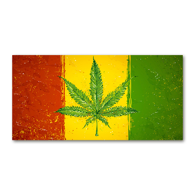 Tableau sur verre acrylique Drapeau rasta