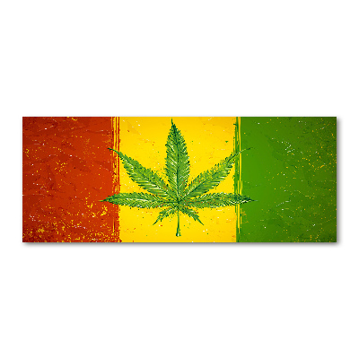 Tableau sur verre acrylique Drapeau rasta