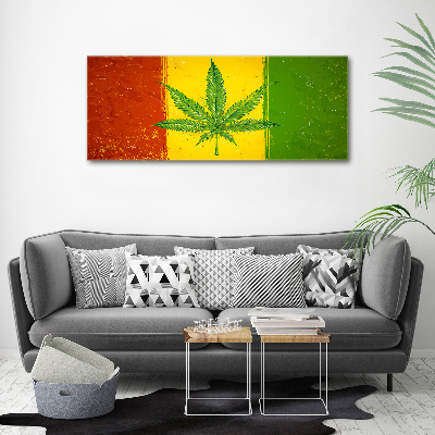 Tableau sur verre acrylique Drapeau rasta